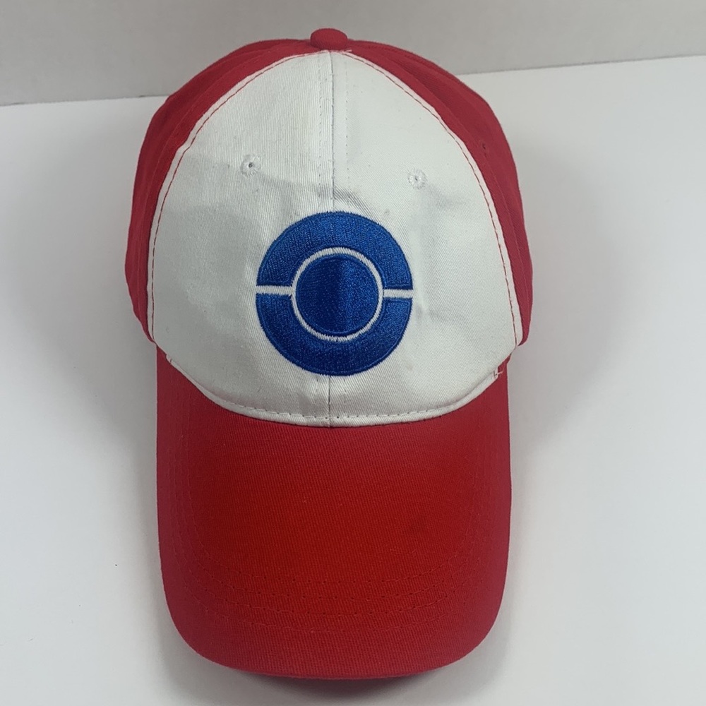 Ash Ketchum Hat Adult Baseball Cap Blue Poke ball Pokemon Costume Go Coser